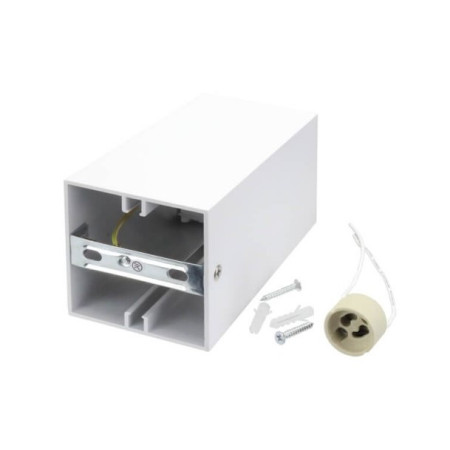 LED taškinis šviestuvas, kvadratinis, baltas reflektorius