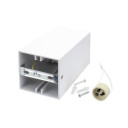 LED taškinis šviestuvas, kvadratinis, baltas reflektorius