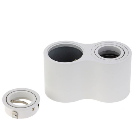 LED taškinis šviestuvas, 2xGU10, baltas