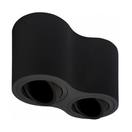 LED taškinis šviestuvas, 2xGU10, juodas