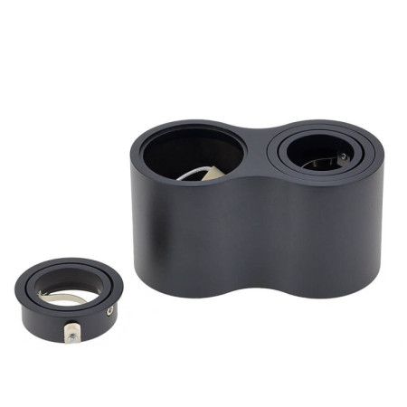 LED taškinis šviestuvas, 2xGU10, juodas