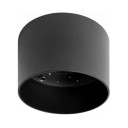 LED taškinis šviestuvas, apvalus, juodas