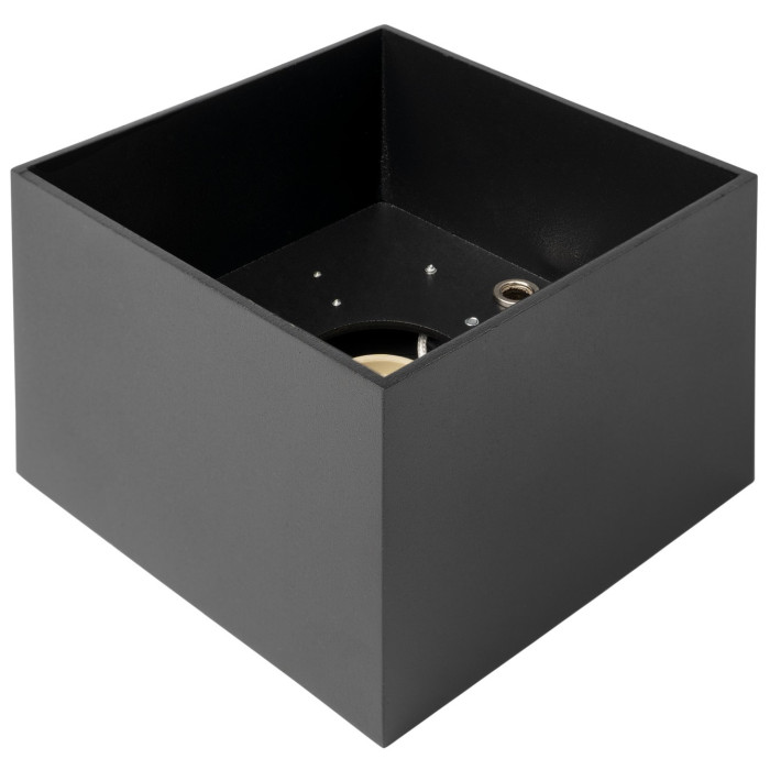 LED taškinis šviestuvas, kvadratinis, juodas