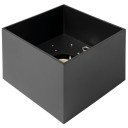 LED taškinis šviestuvas, kvadratinis, juodas