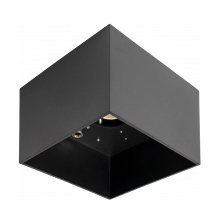 LED taškinis šviestuvas, kvadratinis, juodas