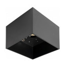 LED taškinis šviestuvas, kvadratinis, juodas