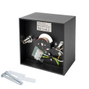 LED taškinis šviestuvas, kvadratinis, juodas