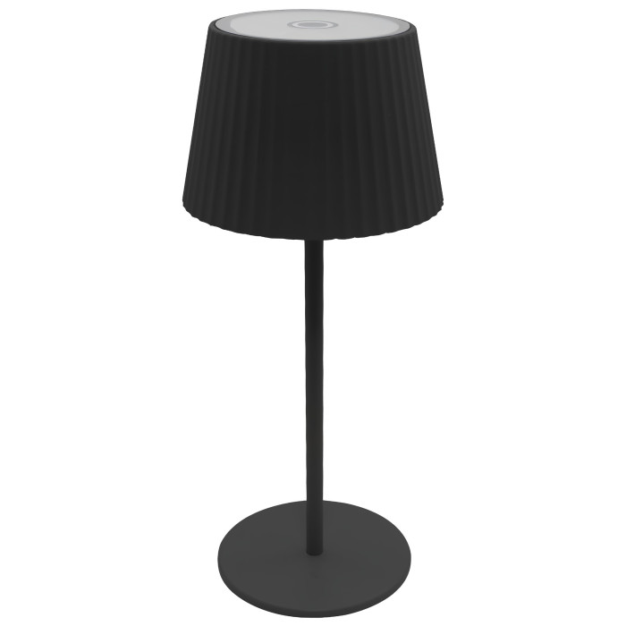 LED saulės stalinė lempa, 2.5W, įkraunama, chrominė