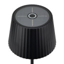 LED saulės stalinė lempa, 2.5W, įkraunama, chrominė