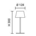 LED saulės stalinė lempa, 2.5W, įkraunama, chrominė