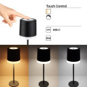 LED stalinė lempa, 2.5W, įkraunama, chrominė