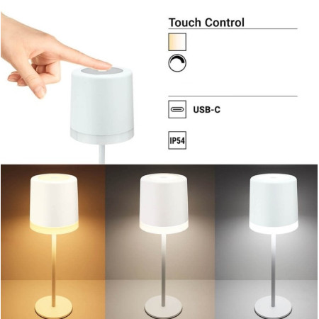 LED stalinė lempa, 2.5W, įkraunama