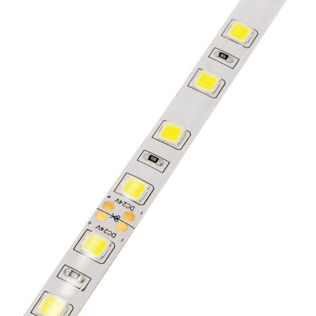 LED juosta, 16W/m, 1100Lm/m, 24V, 3 metai garantija, IP65, šalta balta šviesa