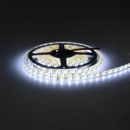 LED juosta, 16W/m, 800Lm/m, 24V, 3 metai garantija, IP65, šilta balta šviesa/šalta balta šviesa