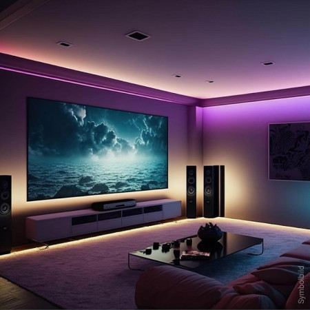 LED juosta, 8W/m, 600Lm/m, 5V, adresuojama, RGB spalvos