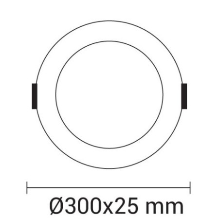 LED įmontuojamas modulis, apvalus, 24W, šalta balta šviesa