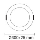 LED įmontuojamas modulis, apvalus, 24W, šalta balta šviesa