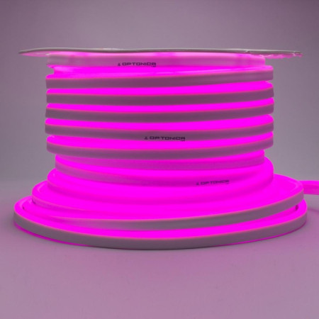 LED juosta, Flex Neon, 8.5W/m, 300Lm/m, 220V, rožinė šviesa