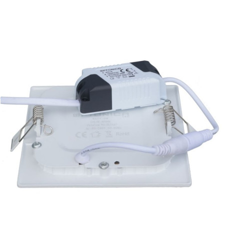 LED įmontuojamas modulis, kvadratinis, 6W, šalta balta šviesa