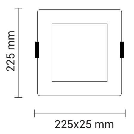 LED įmontuojamas modulis, kvadratinis, 18W, neutrali balta šviesa