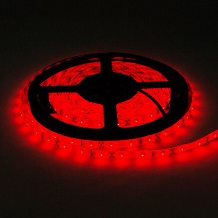 LED juosta, 4.8W/m, 300Lm/m, 12V, Pro, IP54, raudona šviesa