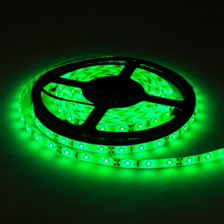 LED juosta, 4.8W/m, 300Lm/m, 12V, Pro, IP54, žalia šviesa