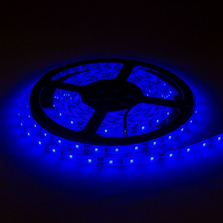 LED juosta, 4.8W/m, 300Lm/m, 12V, Pro, IP54, mėlyna šviesa