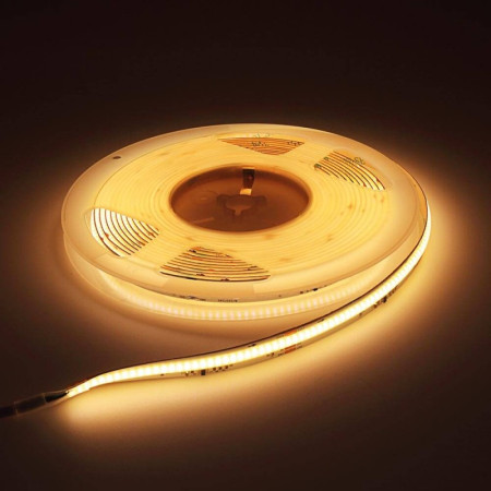 LED juostos rinkinys, 8W/m, 720Lm/m, 24V, nuotolinis valdymas, šilta balta šviesa