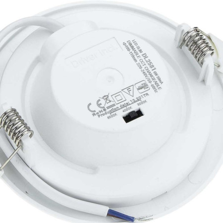 LED šviestuvas, 6W, plonas, temdomas, CCT 3000K-6000K