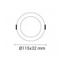 LED šviestuvas, 9W, plonas, temdomas, CCT 3000K-6000K