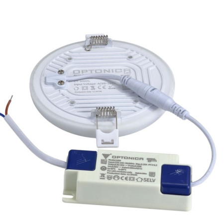 LED berėmė panelė, apvali, 18W, šalta balta šviesa