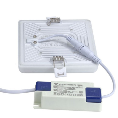 LED berėmė panelė, kvadratinė, 18W, šilta balta šviesa