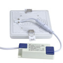 LED berėmė panelė, kvadratinė, 18W, šilta balta šviesa