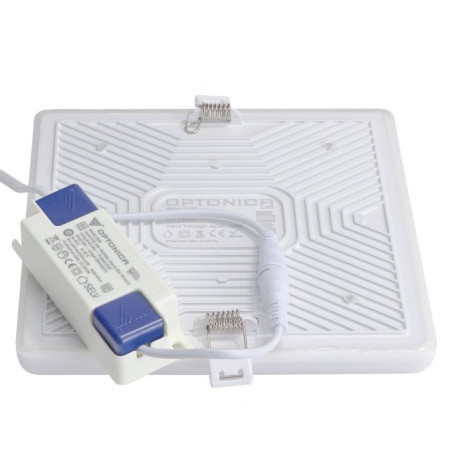 LED berėmė panelė, kvadratinė, 24W, šalta balta šviesa