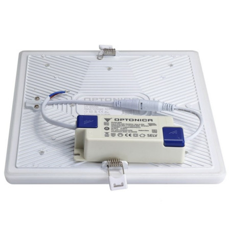 LED berėmė panelė, kvadratinė, 36W, šalta balta šviesa