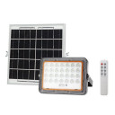 LED prožektorius, juodas, su saulės baterija, 6W, šalta balta šviesa