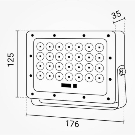 LED prožektorius, juodas, su saulės baterija, 6W, šalta balta šviesa