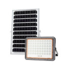 LED prožektorius, juodas, su saulės baterija, 10W, šalta balta šviesa