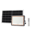 LED prožektorius, juodas, su saulės baterija, 15W, šalta balta šviesa