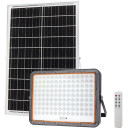 LED prožektorius, pilkas, su saulės baterija, 40W, šalta balta šviesa