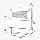 LED prožektorius, juodas, 150W, CCT 3000K-6000K
