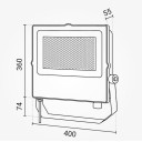 LED prožektorius, juodas, 200W, CCT 3000K-6000K