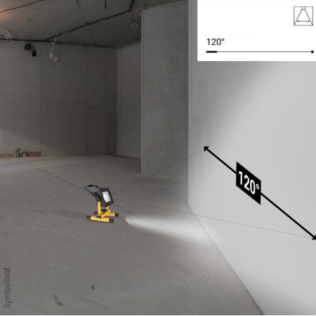 LED prožektorius, nešiojamas, įkraunamas, 20W, šalta balta šviesa