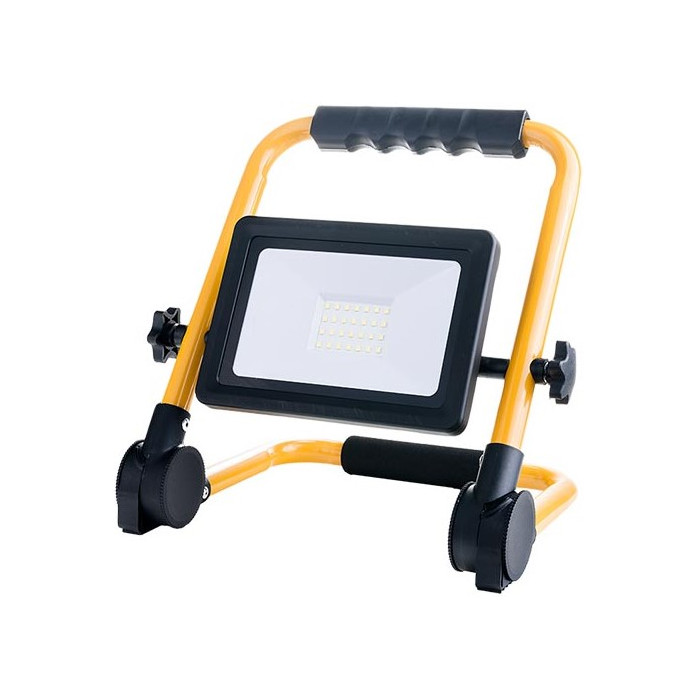 LED prožektorius, nešiojamas, 30W, šalta balta šviesa