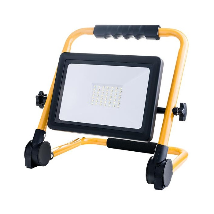 LED prožektorius, nešiojamas, 50W, šalta balta šviesa