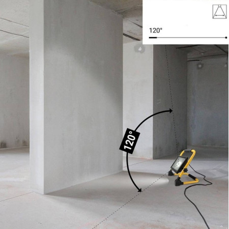 LED prožektorius, nešiojamas, 50W, šalta balta šviesa