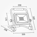 LED prožektorius, nešiojamas, 50W, šalta balta šviesa