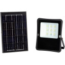 LED prožektorius, juodas, su saulės baterija, 8W, šalta balta šviesa