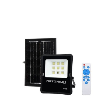 LED prožektorius, juodas, su saulės baterija, 8W, šalta balta šviesa