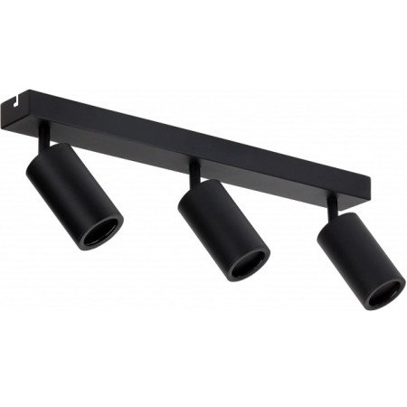 LED taškinis šviestuvas, 3 lemputės, juodas